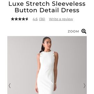 WhiteHouseBlackMarket white (ecru) dress. Measurements in pics. Regular; size 4.